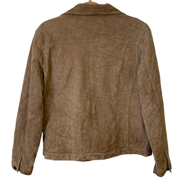 Fabio | Large | Women's Vintage Tan Leather Jacket - Picture 2 of 6